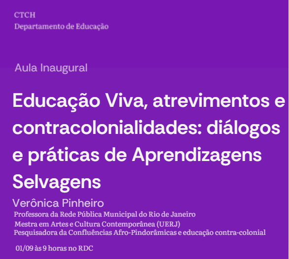 Reverberações da Semana de Educação – parte 1